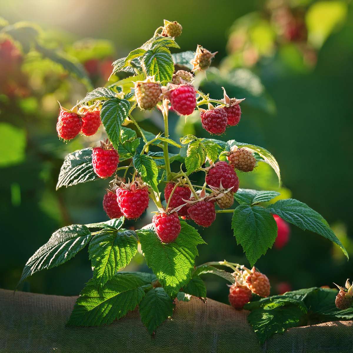 Raspberry plant - 2 pcs. - Rubus idaeus 'Malling Promise' - H50-60cm - ⌀15cm