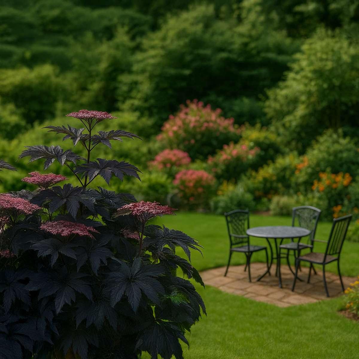 Elder - 4 pcs. - Sambucus nigra 'Black Lace' - Height 25-40cm - ⌀17cm