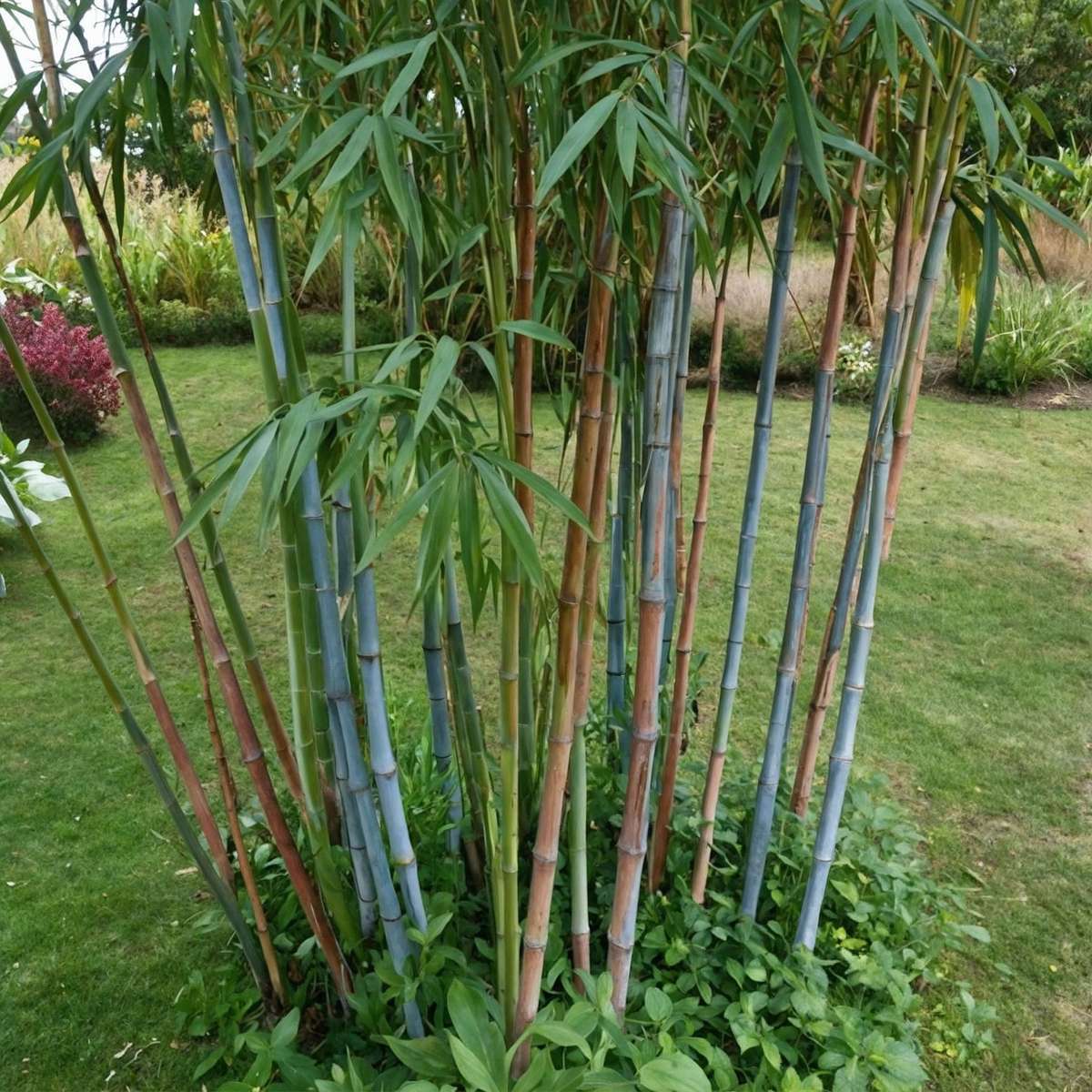 Blue Stem Bamboo - 3 pcs. - Fargesia papyrifera 'Blue Dragon' - H30-40cm - ⌀13cm