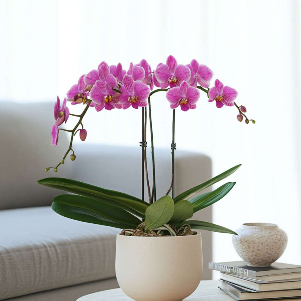 Moth Orchid - Phalaenopsis Multiflora with basket - Height 35-45cm - ⌀12cm