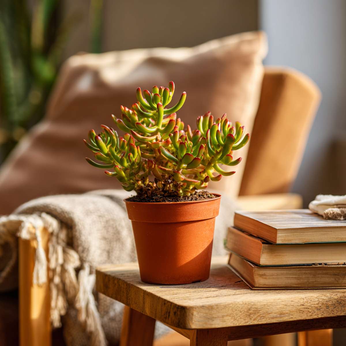 Jade plant - Set of 2 - Crassula ovata 'Hobbit' - Height 10-20cm - ⌀12cm