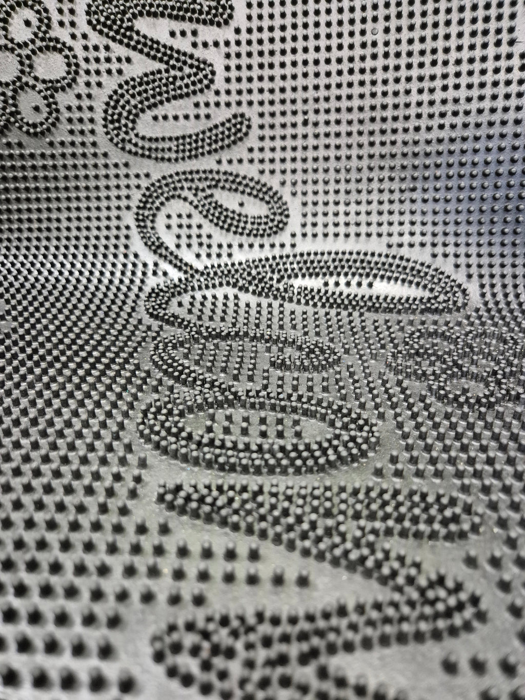 Rubber Doormat 60cm x 40cm - 'Welcome' (Small Flowers) - Absorbent Coir Mat for Indoor/Outdoor