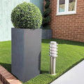 IDEALIST Lite Contemporary Light Concrete Garden Tall Square Planter, Outdoor Plant Pot H70 L33 W33 cm, 79L