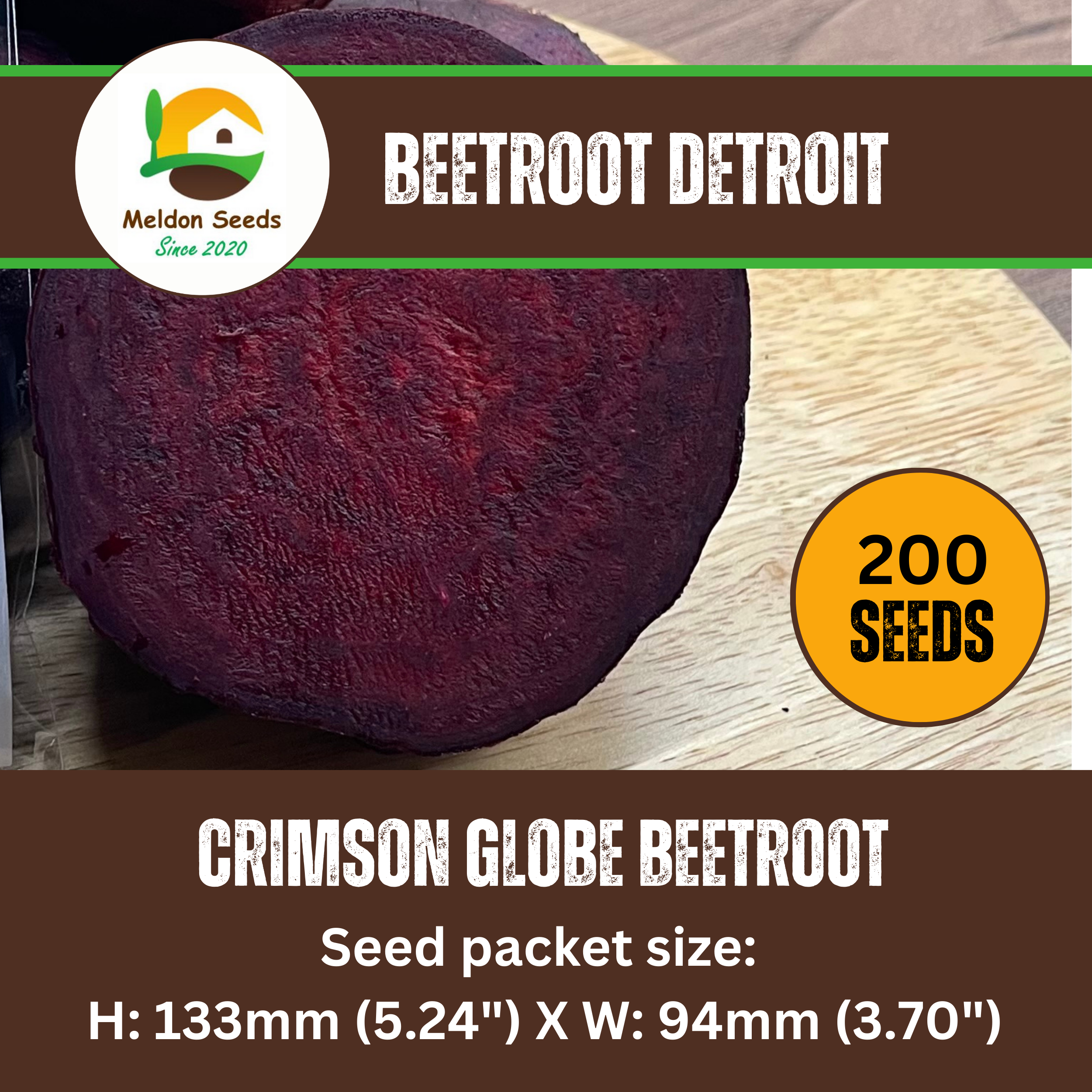 Beetroot Detroit 2 Crimson Globe 200 Seeds