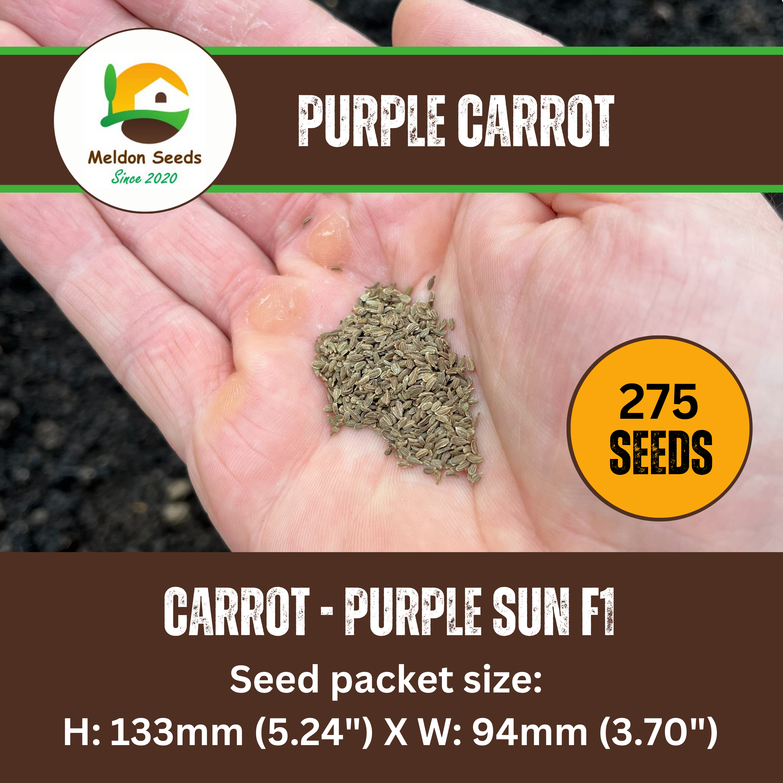 Carrot Purple Sun F1 275 Seeds
