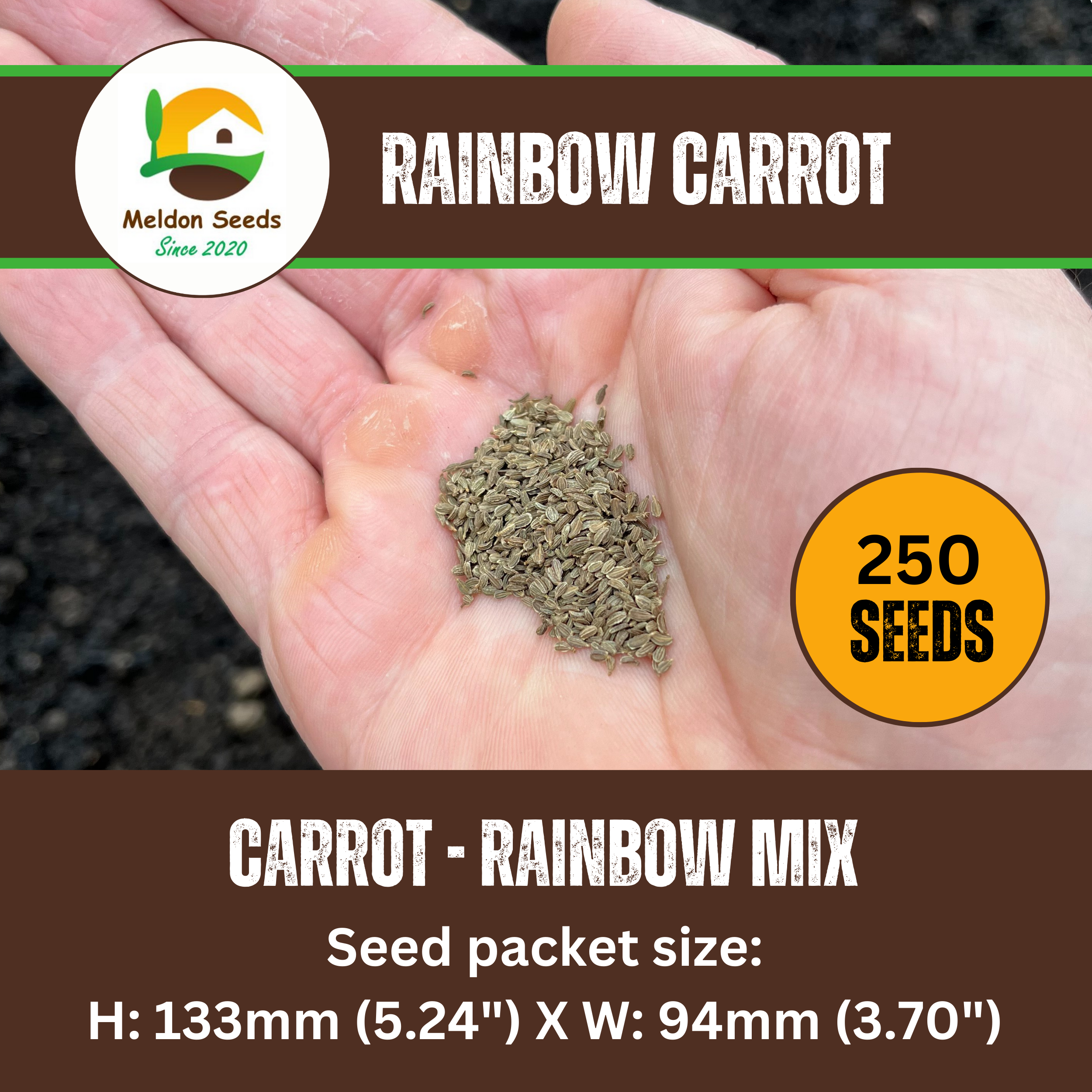 Mixed Carrot 250 Seeds - Rainbow, Red Samurai, Purple Haze