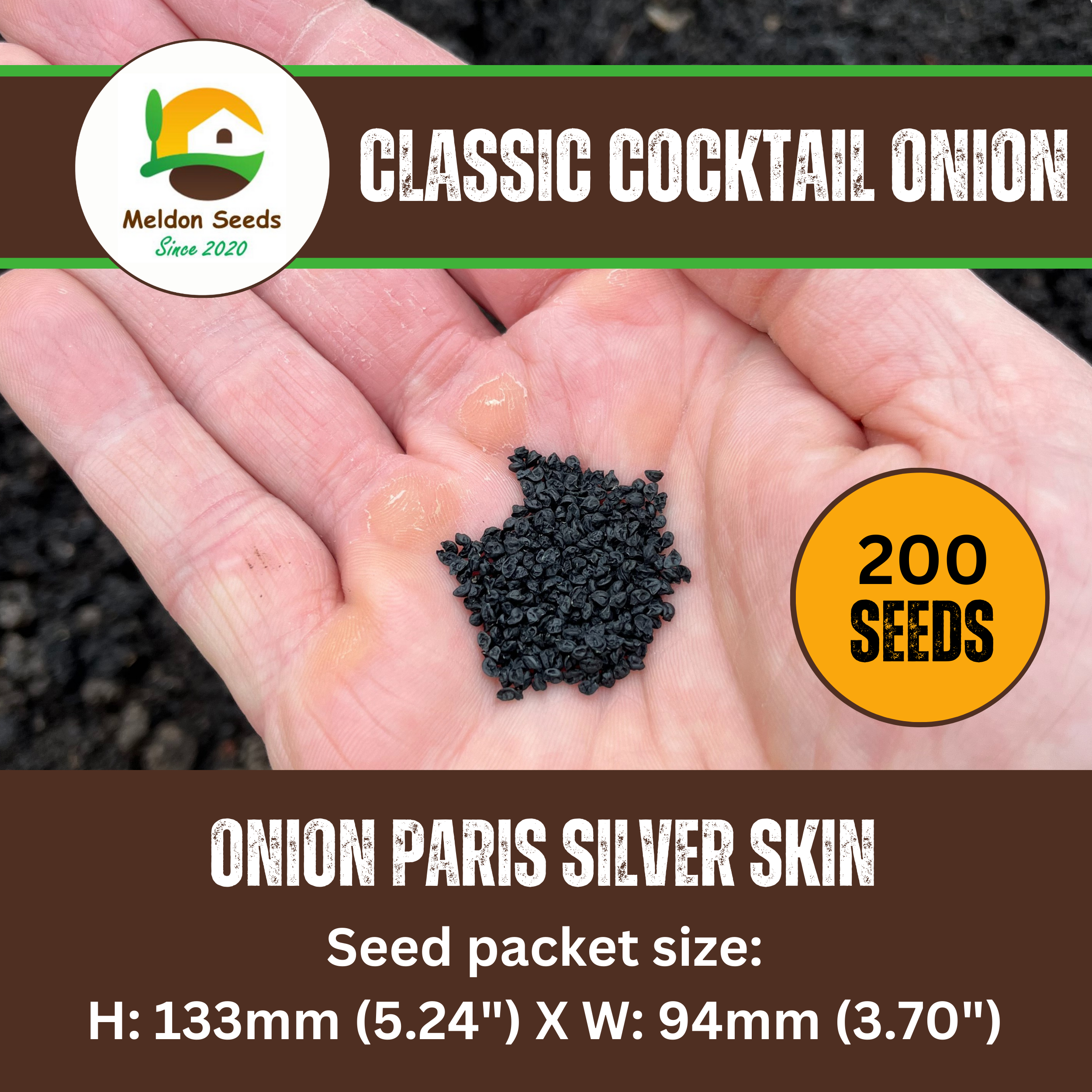 Onion Paris Silver Skin for Pickling x 200 Seeds