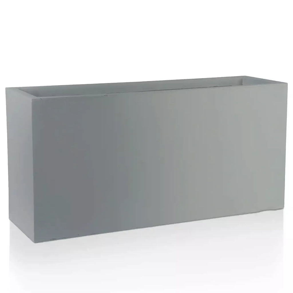 IDEALIST Lite Contemporary Trough Garden Planter, Faux Lead Light Concrete Outdoor Large Plant Pot H41 L85 W26 cm, 91L