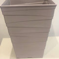 Luxury Ripple Plastic Plant Pot - GREY